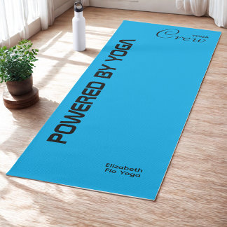 Esterilla De Yoga Impresión personalizada Yoga Crew Azul Azure