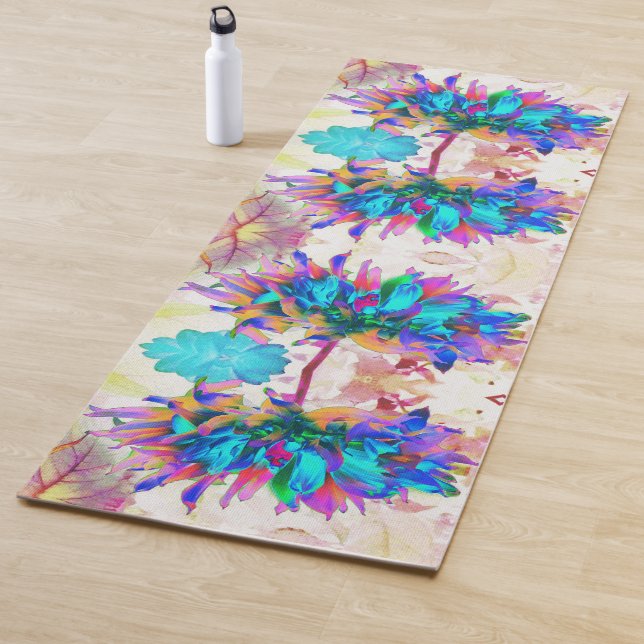 Esterilla De Yoga Impresionante acuarela Cactus Arcoiris Dahlia (In situ)