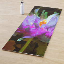 Esterilla De Yoga Impresionante Magenta y Cactus Verde Lime Dahlia