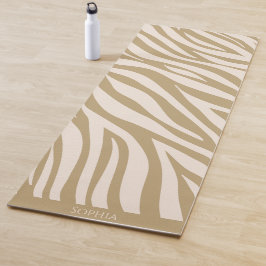 Esterilla De Yoga Imprimir cebra-beige-