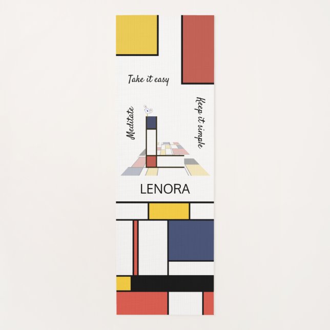 Esterilla De Yoga Increíble Neoplasticismo Art Monograma. Letra L (Anverso)