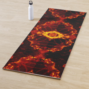 Esterilla De Yoga Inferno Nexus - Fiery Kaleidoscope Art