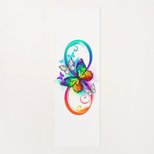 Esterilla De Yoga Infinidad brillante con la mariposa arcoiris