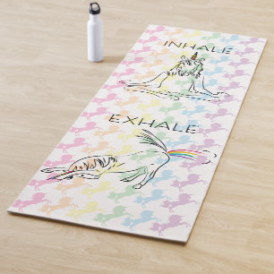 Esterilla De Yoga Inhale exhalan yoga/unicornio Meditating