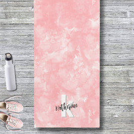 Esterilla De Yoga Inicial Moderna Estilosa Acuarela Rosa
