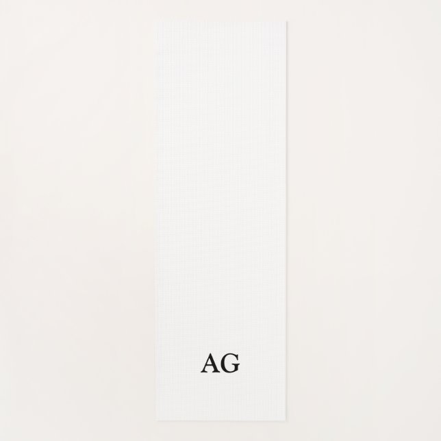 Esterilla De Yoga Inicial monogramada en letra negra (Anverso)