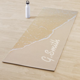 Esterilla De Yoga Inicial. Personalizado Tropical Beach Sand.