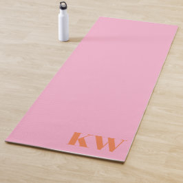 Esterilla De Yoga Iniciales de monograma personalizadas modernas ros
