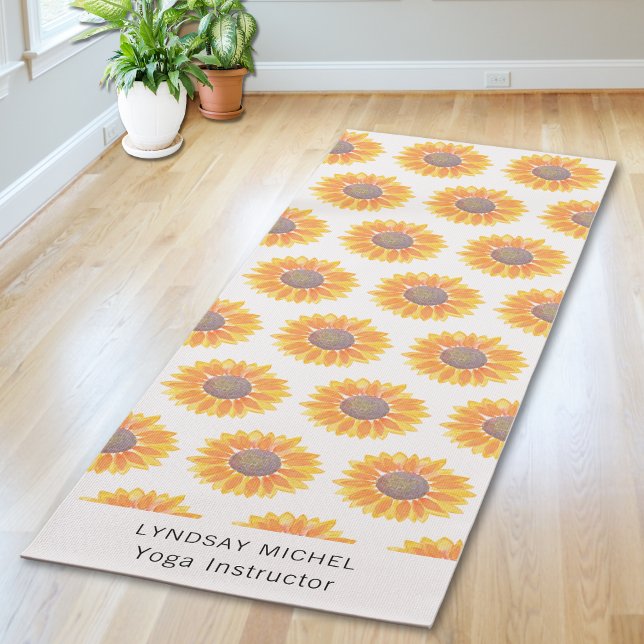 Esterilla De Yoga Instructor de yoga de girasol (Subido por el creador)