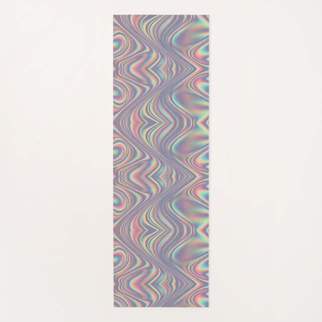 Esterilla De Yoga Iridescent Holographic Swirl Texture (Anverso)