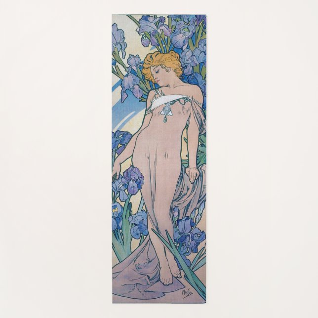 Esterilla De Yoga Iris (Cuatro Flores), Alphonse Mucha (Anverso)