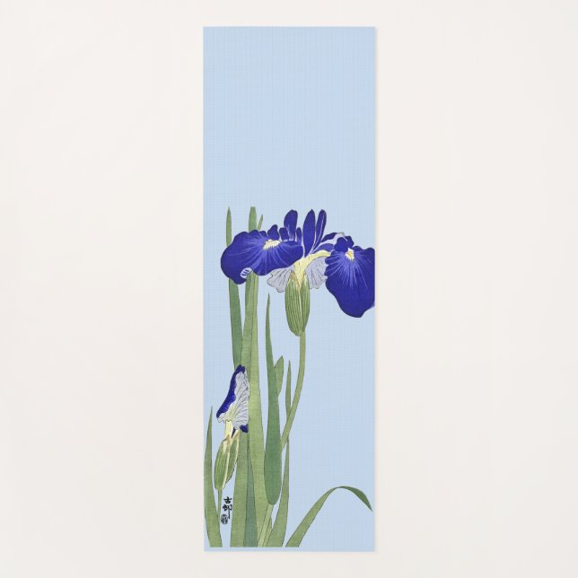 Esterilla De Yoga Irlandeses azules de Ohara Koson (Anverso)