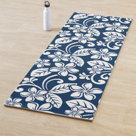 ESTERILLA DE YOGA ISLAND PLUMERIA (NAVY BLUE)
