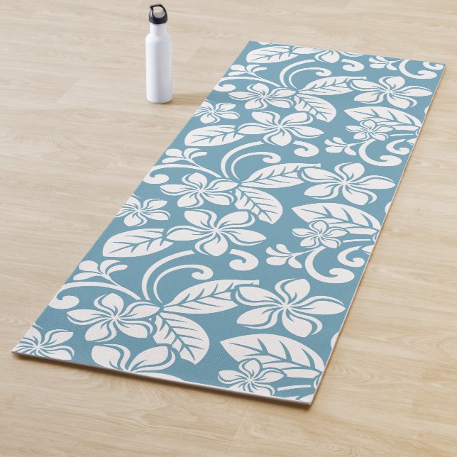 ESTERILLA DE YOGA ISLANDIA PLUMERIA (AZUL ESLADO) (In situ)