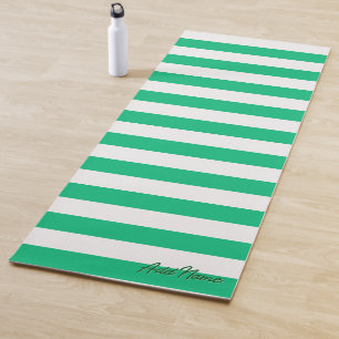 Esterilla De Yoga Jade y nombre personalizado blanco