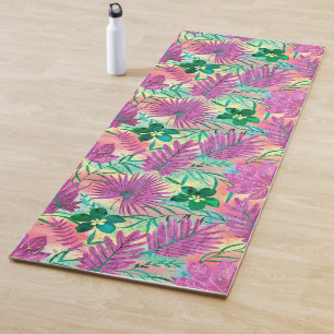 Esterilla De Yoga Jardín tropical hawaiano de Nalani invierte a Fuch