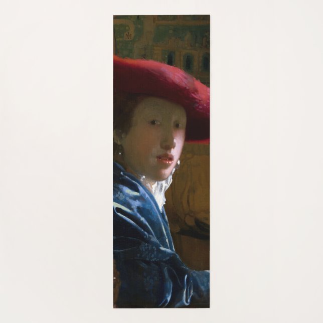 Esterilla De Yoga Johannes Vermeer - Chica con un Gorra rojo (Reverso)