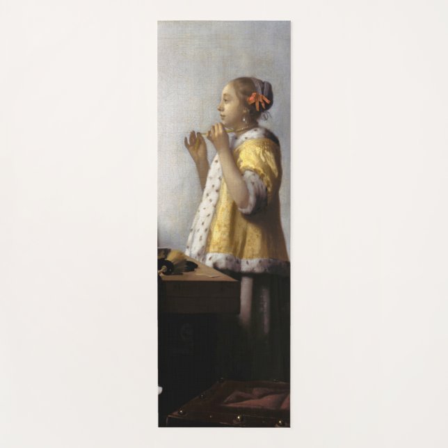 Esterilla De Yoga Johannes Vermeer - Joven con collar de perla (Anverso)