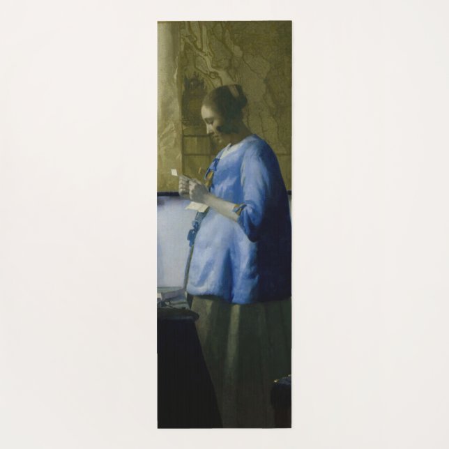 Esterilla De Yoga Johannes Vermeer - Mujer en azul leyendo una carta (Reverso)