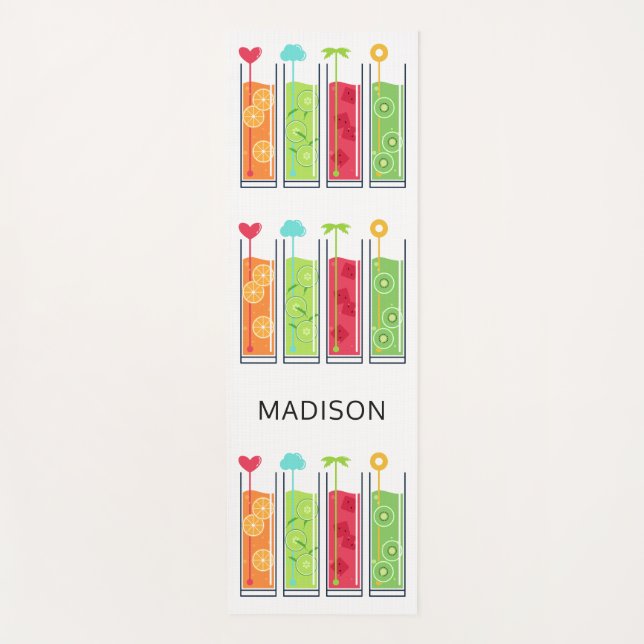 Esterilla De Yoga Jugos de verano nombre personalizado yoga mate (Anverso)