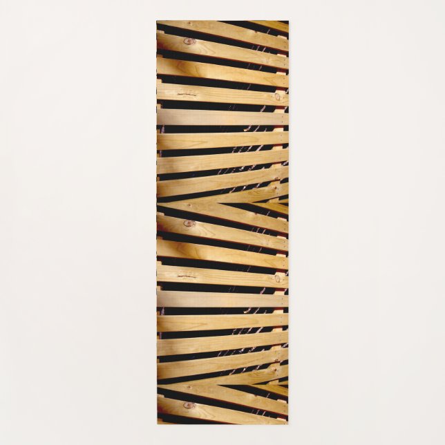 Esterilla De Yoga Juntas de alambre de madera, (Anverso)