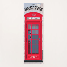 Esterilla De Yoga 'JUST BREATHE' Red London Phone Booth