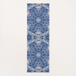 Esterilla De Yoga Kaleidoscope Azul brillante, blanco, una sola estr