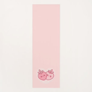 Esterilla De Yoga Kawaii Pink Valentines Strawberries