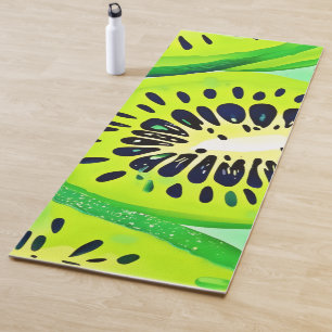 Esterilla De Yoga Kiwi Slices: vivos y frescos