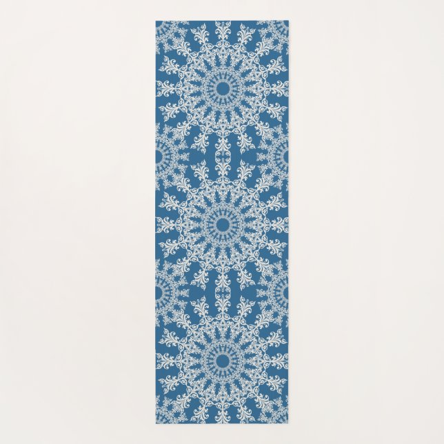 Esterilla De Yoga La alfombra azul de yoga mandala (Reverso)