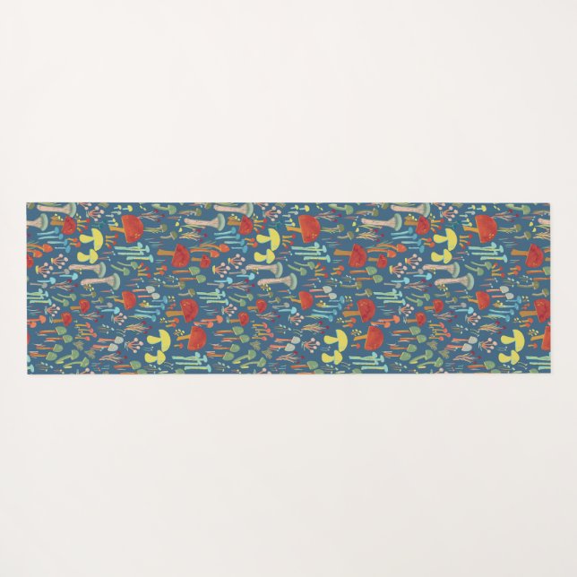 Esterilla De Yoga La alfombra de yoga del jardín de champiñones - de (Reverso (horizontal))