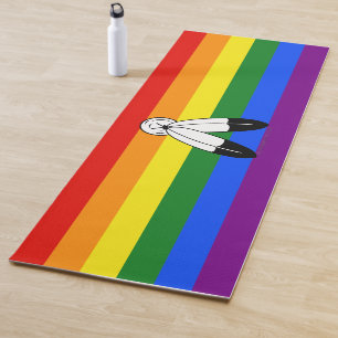 Esterilla De Yoga La ceremonia de la bandera del orgullo de dos espí