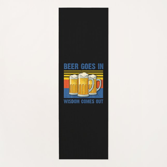 Esterilla De Yoga La Cerveza Sale Con Sabiduría... Viejo Cumpleaños. (Anverso)