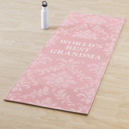 Esterilla De Yoga La mejor damasco blanco rosa suave de la abuela de