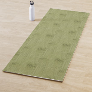 Esterilla De Yoga La mirada del bambú en grano verde oliva de mader