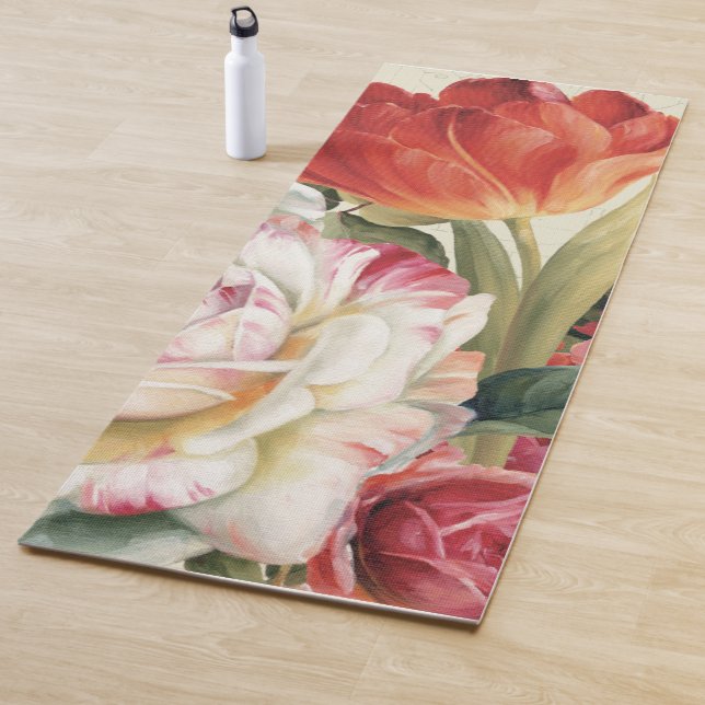 Esterilla De Yoga La opinión del jardín lanzó las flores (In situ)