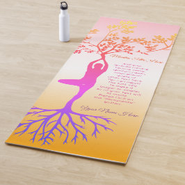 Esterilla De Yoga La silueta de la yogui de Vrksasana de la actitud