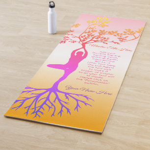 Esterilla De Yoga La silueta de la yogui de Vrksasana de la actitud