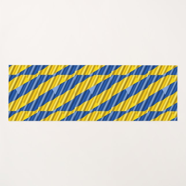 Esterilla De Yoga La Ucrania azul y amarilla inspiró la paz sin guer (Anverso (horizontal))