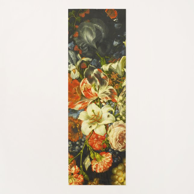 Esterilla De Yoga La vida con flores y fruta (Anverso)
