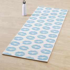 Esterilla De Yoga Labios Azules, Patrón De Labios, Labios Azules, Be