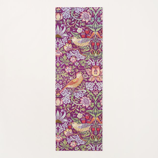 Esterilla De Yoga Ladrón de fresa rojo, William Morris (Anverso)