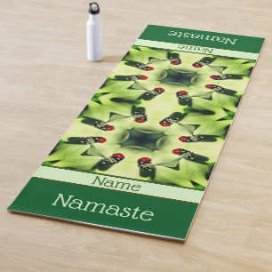 Esterilla De Yoga Ladybug En Dogwood Resumen Naturaleza Personalizad