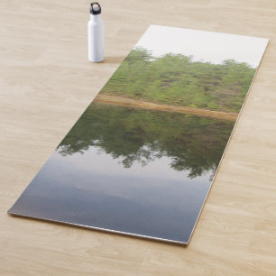 Esterilla De Yoga Lago de reflexión de árbol de pino