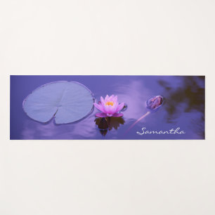 Esterilla De Yoga Lago Púrpura de Flor Lotus Personalizado