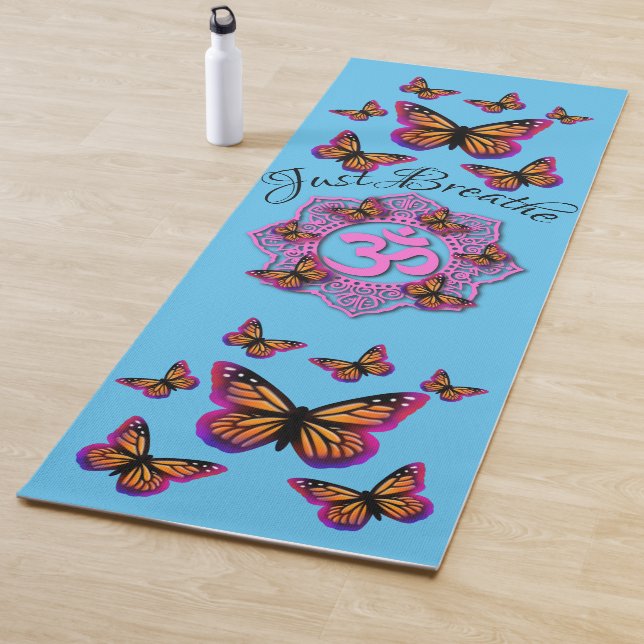 Esterilla De Yoga Las mariposas de diseño rosa ohm mandala sólo resp (In situ)