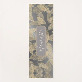 Esterilla De Yoga Las plumas de oro en plata sucia personalizadas