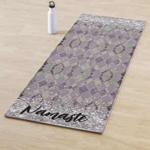 Esterilla De Yoga Lavender Grunge Harlequin Purpurina Namaste Person