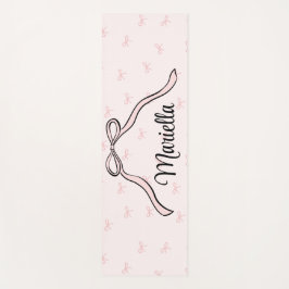 Esterilla De Yoga Lazo Rosa Coquette Personalizado