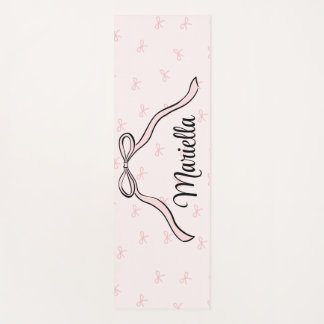 Esterilla De Yoga Lazo Rosa Coquette Personalizado